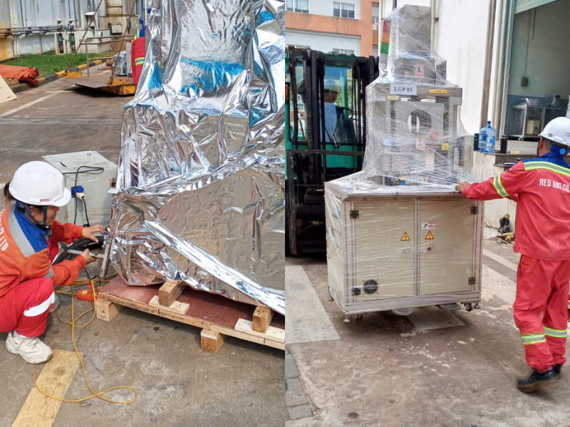 Giải pháp đóng gói và vận chuyển máy móc trọn gói của Kiến Đỏ tại Hưng Yên